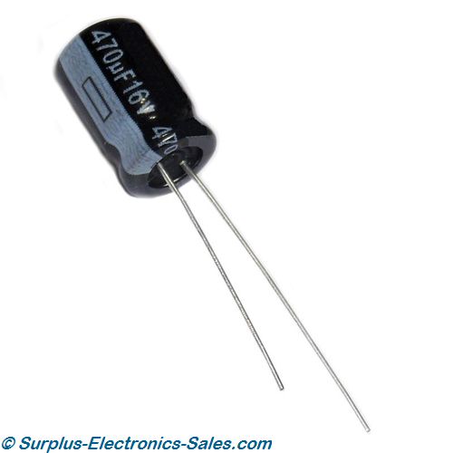 470uF 16V Radial Electrolytic Capacitor